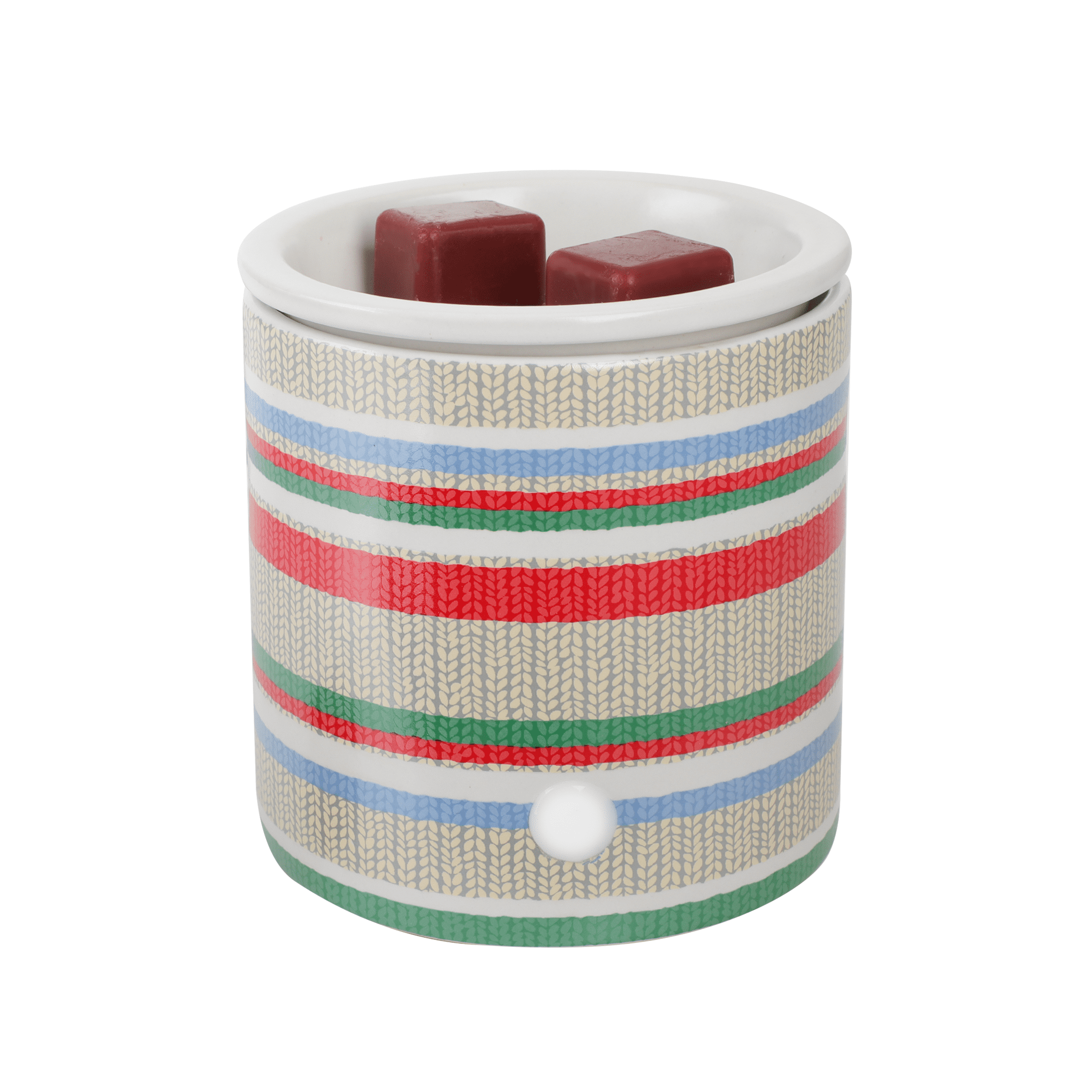 Mainstays Sweater Stripes Full Size Ceramic Fragrance Wax Melt Warmer