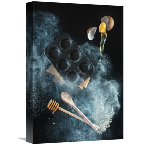 Global Gallery Dina Belenko,'Kitchen Mess: Honey Muffins' Stretched Canvas Artwork