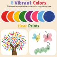 thumbnail image 3 of Almohadillas de tinta Hoiny de 8 colores, grandes de 18 cm, lavables para manualidades infantiles, 3 of 7