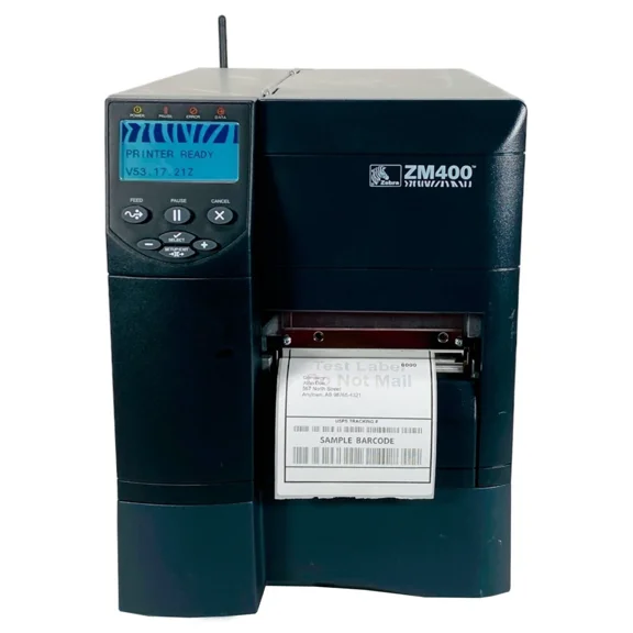 Restored Zebra ZM400-2001-0700T Industrial Thermal Transfer Label Printer  203 DPI, 4 Print Width, USB/Ethernet/Wi-Fi Connectivity (Refurbished)