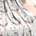 thumbnail image 3 of White Deer Antler Flower Pattern Blanket,Comfortable Soft Flannel Throw Blanket,All Season,Warm Lightweight Blankets for Sofa Bed Couch Living Room Chair,30"x40", 3 of 4