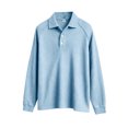thumbnail image 5 of LTTVQM Mens Waffle Polo Shirts Casual Oversized Collared Long Sleeve Golf Shirt Spring Winter Heavyweight Knit Sweatshirt Sky Blue L, 5 of 8