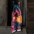thumbnail image 6 of Iaqnaocc Hawaiian Womens Jumpsuit Summer Plus Size Boho Beach Vacation Rompers for Women Sleeveless Tropical Jumpsuits Rompers Loose Fit Adjustable Strap Overalls for Women Purple 4XL, 6 of 6