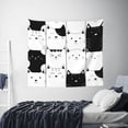 thumbnail image 6 of Balery Doodle Cute Cat Pattern Tapestry 60x51 Inches - Large Wall Hanging Tapestry for Bedroom, Living Room, Dorm Decor - Artistic and Aesthetic Room Decor, 6 of 9