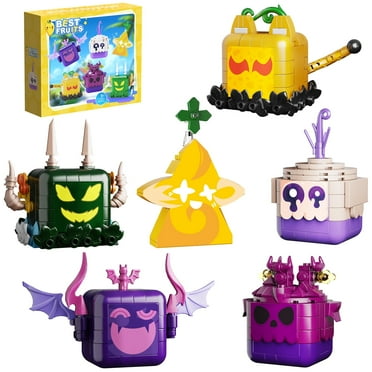 MOC Adventure Game 6-in-1 Bloxs Fruits Building Blocks Set Devil Fruit Desktop Ornaments Educational Toys Model Children Xmas Gifts