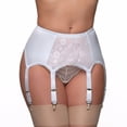 thumbnail image 1 of Zhuge Cinturón de Liguero Mujer, Cintura Alta en Malla Vintage con Tirantes Ajustables y Clip Metal, Sin calcetines y bragas,El estilo C,Talla 2XL Blanco, 1 of 4