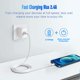 thumbnail image 3 of Cable de carga Hi-Mobiler para iPhone Lightning de 2 m, paquete de 2 unidades, blanco, 3 of 7