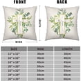 thumbnail image 5 of Spring Green Wreath Garland Throw Pillow Covers Easter Bunny Rabbit Pillow Case 20x20 He is Risen Cross Cushion Case for Living Room Home Decor Outdoor Car Set of 2, 5 of 6