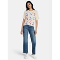 thumbnail image 2 of Mickey Mouse Women's Americana Graphic Tee with Short Sleeves, Sizes XXS-XXL, 2 of 5