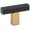 Champagne / Matte Black, variant on Alno A2905-MB Quadrato 1-3/4" Grooved Square T Bar Cabinet Knob / Drawer Knob - Black