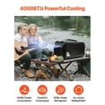 thumbnail image 2 of VEVOR Portable Air Conditioner, 4000BTU 3-Speed Air Conditioning Unit with 24H Timer, Air Portable AC Adjustable from 16-30℃, Compatible with AC/DC for Outdoor Tent Camping, V or Home Use,Dark Grey, 2 of 9