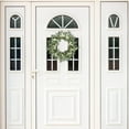 thumbnail image 4 of Corona de eucalipto rosa, 50 cm, para puerta de entrada, porche o ventana, 4 of 9