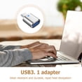 thumbnail image 5 of Adaptador De Tipo C A Usb3.0 Conector de adaptador tipo C a USB OTG Indicador LED 3A Carga rápida (Plata), 5 of 5
