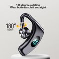 thumbnail image 3 of Single Ear  Headset, 180 Degree Rotation Multifunction Stable Signal  Earpiece with Digital Display for Driving for Jogging for Business Black,White,Blue, 3 of 7