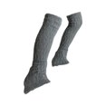 thumbnail image 4 of yotijay Figure Skating Leg Warmers Cable Knit Long Skating Socks for Practice Winter Grey, 4 of 9