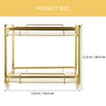 thumbnail image 2 of Gymnture 2 Tier Countertop Toiletry Organizer for Bathroom and Bedroom in Golden Metal, 2 of 10