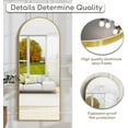 thumbnail image 3 of Anyrose 64"x21" Arched Full Body Mirror Free-standing Floor Mirror, Gold, 3 of 6