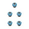 thumbnail image 2 of Langgg Céramique Boutons de Porte de Citrouille Armoire Tirer Poignée Rétro Décoratif Poignée Salon Réparation Quincaillerie Bleu 5Set, 2 of 6