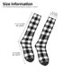 thumbnail image 2 of Balery White And Black Plaid Calcetines novedosos Calcetines deportivos Calcetines hasta la rodilla Calcetines de algodón Calcetines originales y geniales, 2 of 6