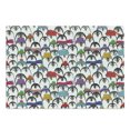thumbnail image 1 of Sea Animals Cutting Board, Pattern Penguins in Colorful Hats and Scarfs Cold Winter Fun Art, Decorative Tempered Glass Cutting and Serving Board, Large Size, Multicolor, by Ambesonne, 1 of 1