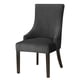 thumbnail image 1 of Nvzi Funda de terciopelo para silla con respaldo de alas, elástica, lavable, para comedor, hogar, hotel, decoración de banquetes (juego de 2, color negro), 1 of 4