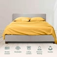 thumbnail image 2 of 800-TC Level of Softness - Extra Soft Cooling Sheets for Hot Sleepers and Night Sweats [Full Sleeper Sofa Gold Solid] Fit Up To 6" inches Deep Pocket., 2 of 5