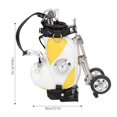 thumbnail image 3 of Mini Desktop Zinc Alloy Golf Bag Pen Holder with Lawn Base Clock Golf Pens Souvenir Gift, 3 of 4