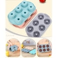 thumbnail image 4 of Moldes para gelatina (3 piezas, moldes de silicona acanalados para pasteles, 6 cavidades, estilo Heritage Bundtlette, antiadherentes, para hornear, elegantes) (rosa, azul y gris, acanalado), 4 of 6