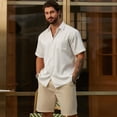 thumbnail image 6 of Mens Pocket Short Sleeve Summer Shirts Floral Button Down Beach Shirts 2026 Loose Breathable Tees Summer Tropical Beach Tops 2026, 6 of 6