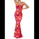 thumbnail image 1 of Vestido Maxi Ajustado de Verano para Mujer, Informal, con Tirantes Finos, Sin Mangas, Espalda Descubierta, Abertura Alta, . Rojo L, 1 of 8