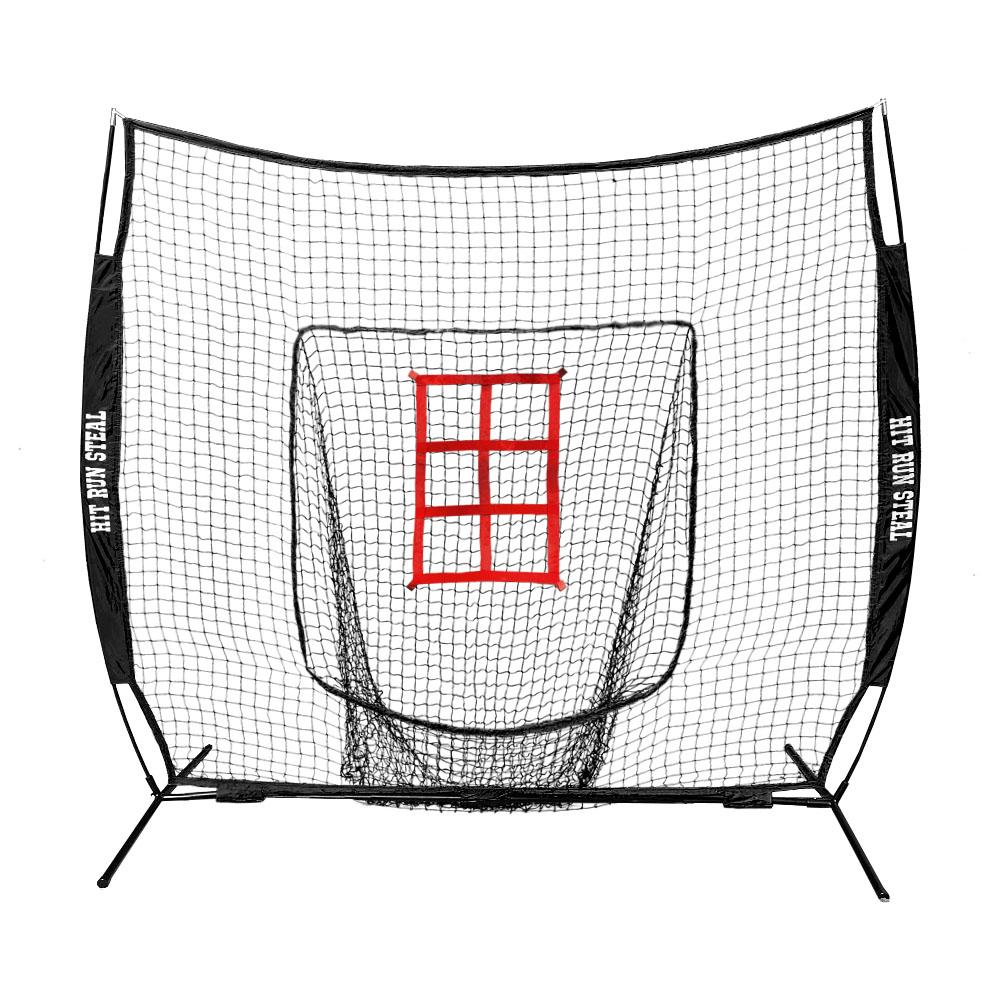 Hit Run Steal Baseball Softball Large Mouth Hitting Net With Strike ...