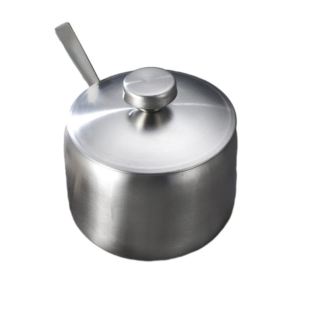 Bol à Sucre Pot à Épices Café Thé Gadgets de Cuisine Sel Condiment Récipient à Épices Café Design Intégré Fournitures de Cuisine Pot à Assaisonnement Argent type 2 L