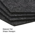 thumbnail image 4 of Uxcell Felt Coasters, Hexagonal Absorbent Pad Coaster for Drink Cup Pot Bowl Vase, Dark Grey 9 Pack, 4 of 5