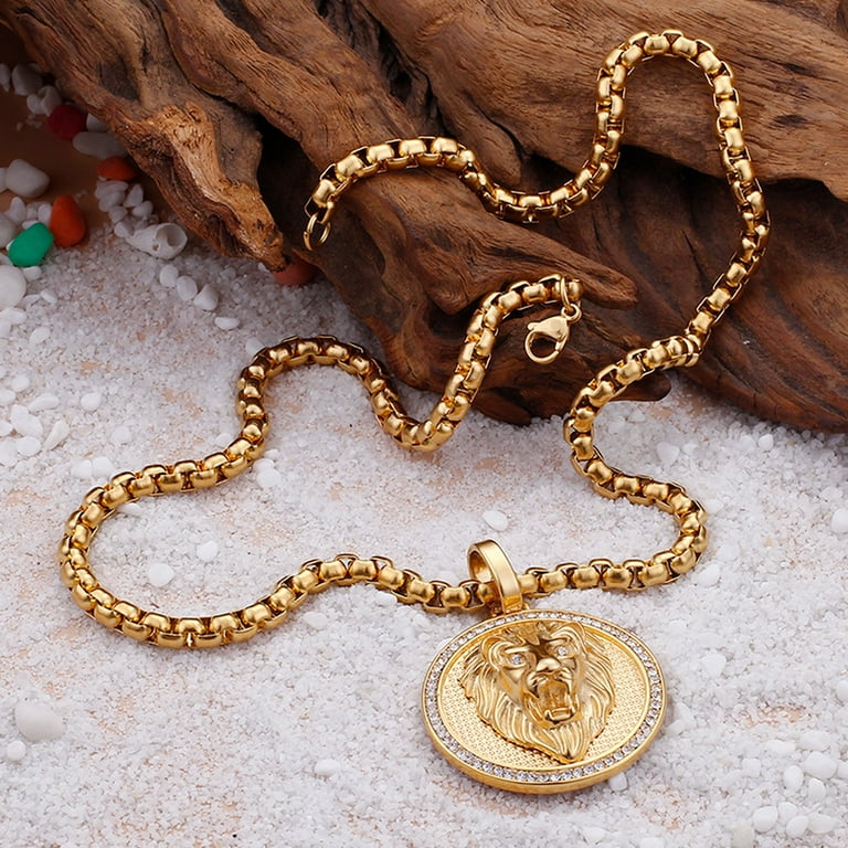Lion medallion deals pendant