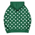 thumbnail image 4 of Htigea Oversized Sweatshirts for Women Cute Print Long Sleeve Hoodies Drawstring Hooded Pullover Tops Casual Loose Sweatshirt with Pockets Army Green S, 4 of 5