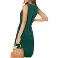 thumbnail image 6 of Sngxgn Women's Turtleneck Sweater Dress Long Sleeve Ribbed Knit Stretch Midi Bodycon Dresses(Green,M), 6 of 7