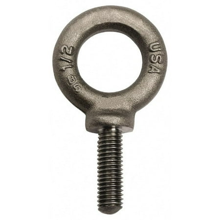 

Gibraltar 6 000 Lb Capacity Forged Steel 3/4-10 Thread Fixed Lifting Eye Bolt Fully Threaded 3 Shank 3 Thread Length Shoulder