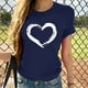 thumbnail image 2 of Camiseta de manga corta con cuello redondo y estampado en forma de corazón para mujer Fridja  ghk3452, 2 of 7