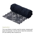 thumbnail image 4 of Uxcell 5.9 inch Wide Polyester Floral Pattern Lace Trim Ribbon for Sewing Making Navy 5 Yard, 4 of 7
