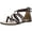 Brown, variant on Journee Womens Zailie Gladiator Flat Sandals, Widths Available
