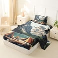 thumbnail image 2 of Erosebridal Camping Theme Twin Sheet Sets, Nature Mountain Lake Bedding, 1 Flat Sheet, 1 Fitted Sheet and 1 Pillowcase, 2 of 5