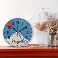 thumbnail image 2 of Yayeee 10" Wall Clock Battery Operated Quartz Round Silent Non-Ticking Home Decor, Snow Mountain, 2 of 6