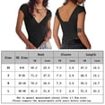 thumbnail image 2 of Blusas Cortas Camiseta informal para mujer, camiseta de moda con cuello en V, camiseta de viaje para ir de compras (negro M) Ygjytge para Mujer Negro T M, 2 of 8