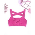 thumbnail image 5 of iiniim Kids Girls Crop Tops and Shorts 2 Piece Dance Sports Outfits Activewear Set, 5 of 7