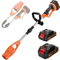 FOUKUS 520CFM Cordless Leaf Blower: 290000RPM Electric Leaf Blower with Fast Charing Batteries and Charger, Foldable Leaf Blower for Blowing Leaves, Patio Cleaning, Lawn Care and Dust