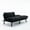 Black, variant on Soft Emerald Sofa Bed with Adjustable Armrest | Ideal for Primary Living Spaces
