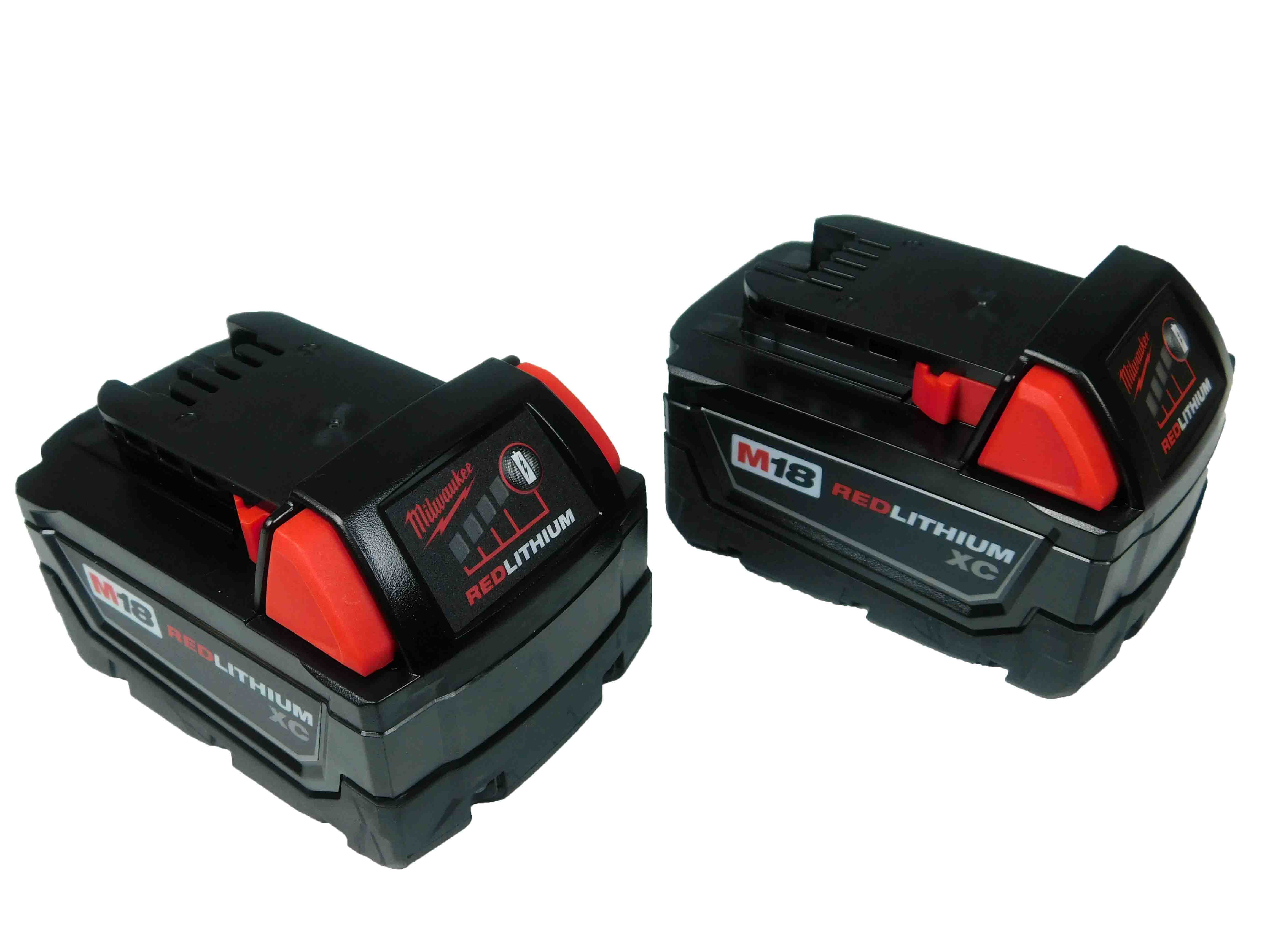 Milwaukee M18 XC RED 18V 3 Ah Power Tool Battery, 2 Count