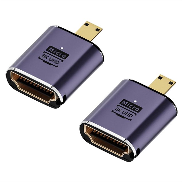 Paquete de 2 Adaptadores Compatibles con Micro- 8K para Cámaras Monitor HDTV