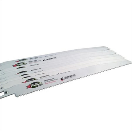 

Disston 6488-10T Blu-Mol 12 In. 6 Tpi Wood Cutting Xtreme Bi-Metal Demolition Reciprocating Saw Blade- 10 Pack
