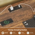 thumbnail image 5 of Afuhokles Full Loft Bed with Desk and Charging Station, Metal Loft Bed with 8 Drawers Storage and LED Lights, 4 Open Storage Shelves, Brown, 5 of 9